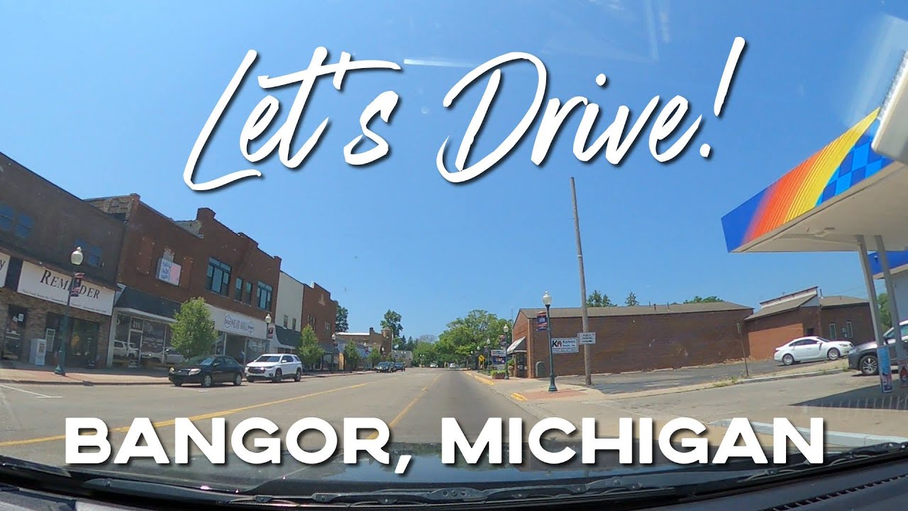 Let's Drive! Small Town Drive Through Bangor, Michigan