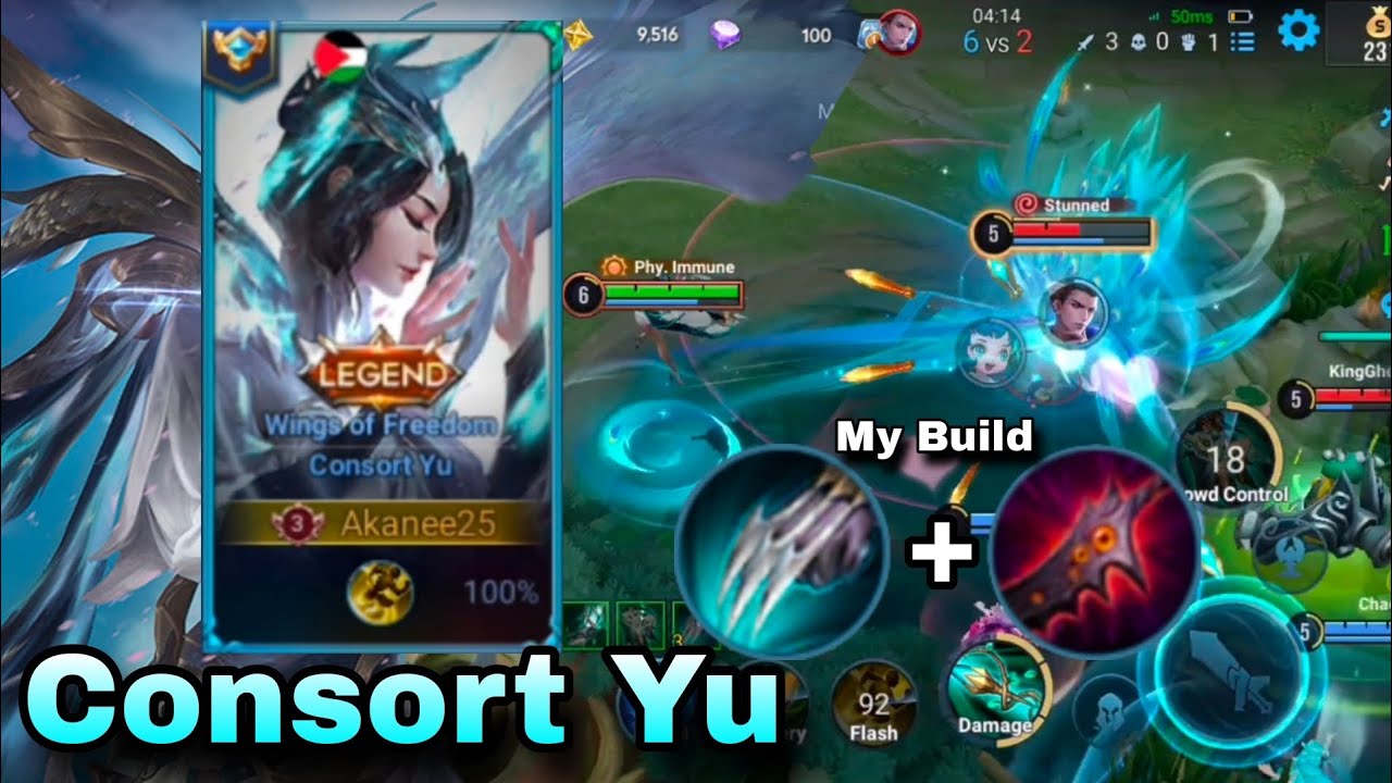 PRO GAMEPLAY CONSORT YU, THIS ITEM IS BROKEN🔥☠️ -  HONOR OF KINGS ( CONSORT YU) LEGENDARY SKIN.