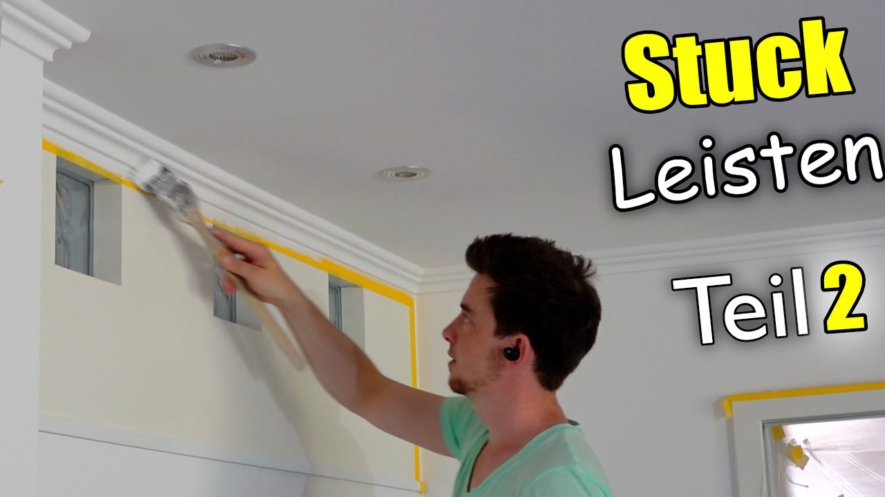 Stuckleisten anbringen | Schleifen und streichen Tipps | 40qm Wohnzimmer 2024