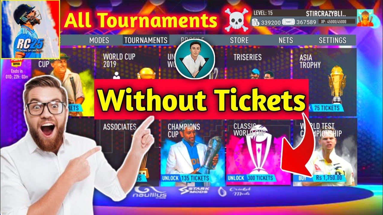 Real Cricket™ 25 All Tournaments Unlocked | Rc 25 Unlimited Coins & Tickets | RC 25 |Sohaib Khan SBR