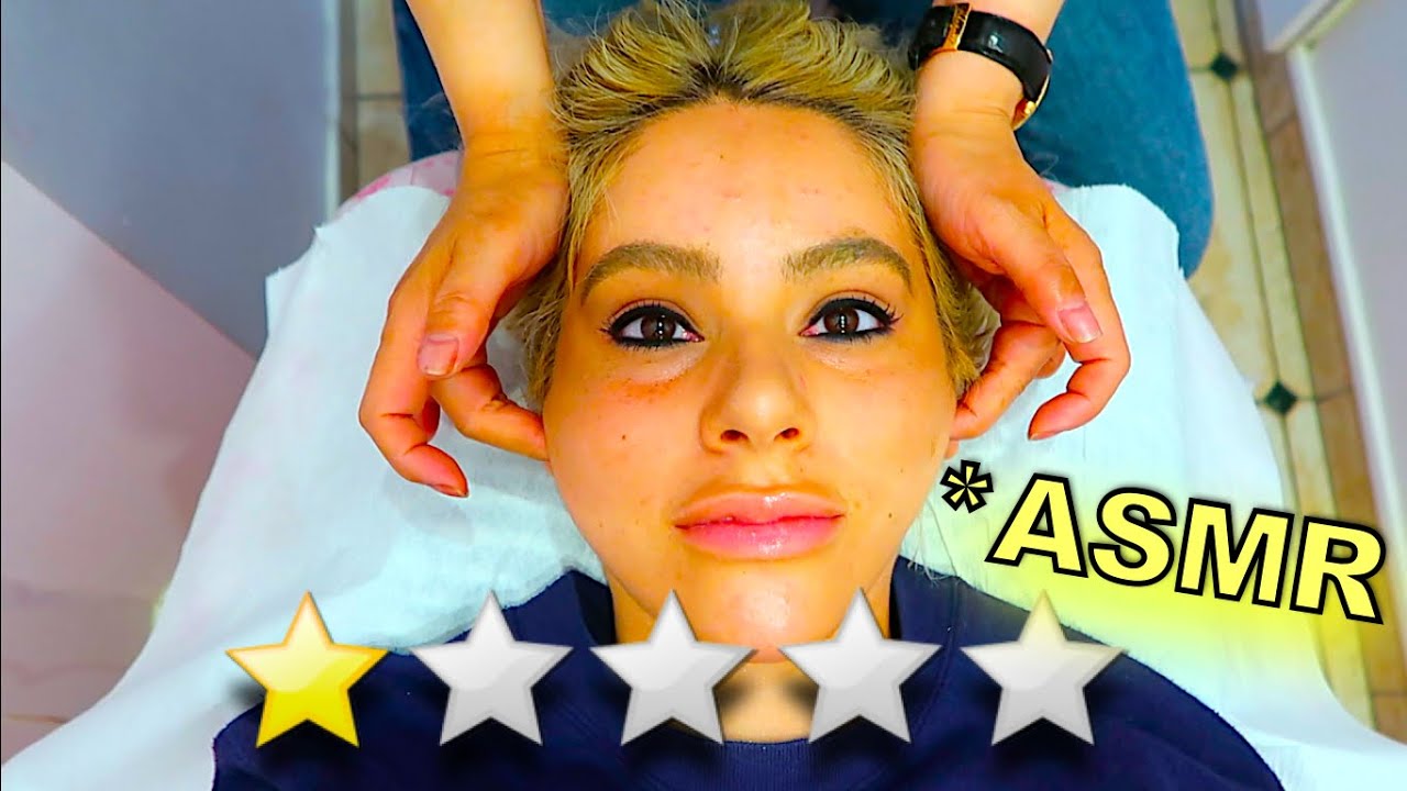 ASMR WORST REVIEWED SPA SALON DOES MY SCALP MASSAGE