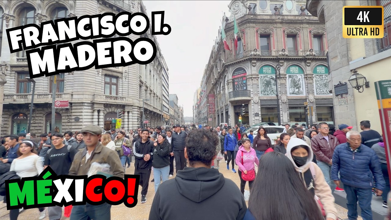 🇲🇽 RECORRIDO por la CALLE FRANCISCO I. MADERO CDMX 🇲🇽 | Walking Tour 4K