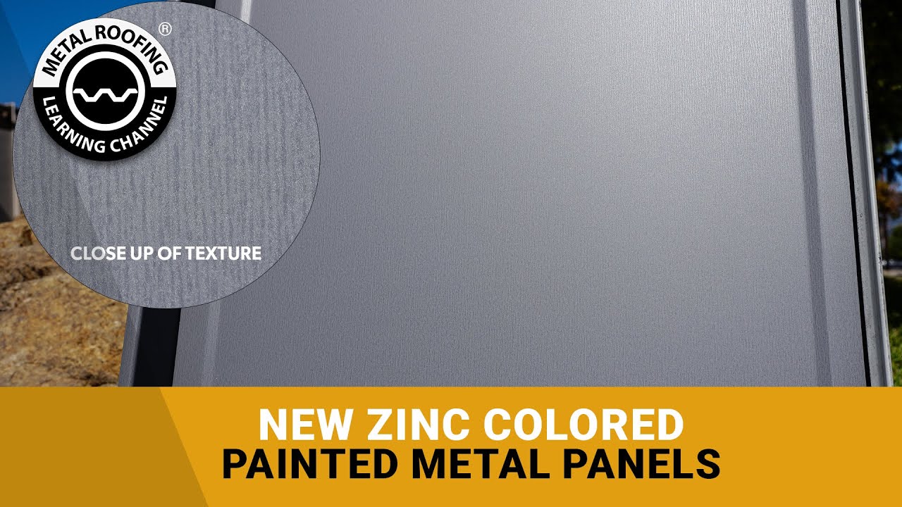 Zinc Colored Metal Roofing & Siding Panels: Silver Zinc Matte & Blue Zinc Matte