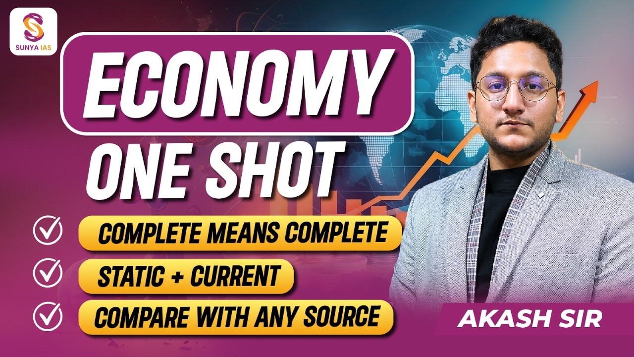 UPSC Economy One-Shot Marathon | Complete Static + Current Affairs |Akash Sir | Sunya IAS