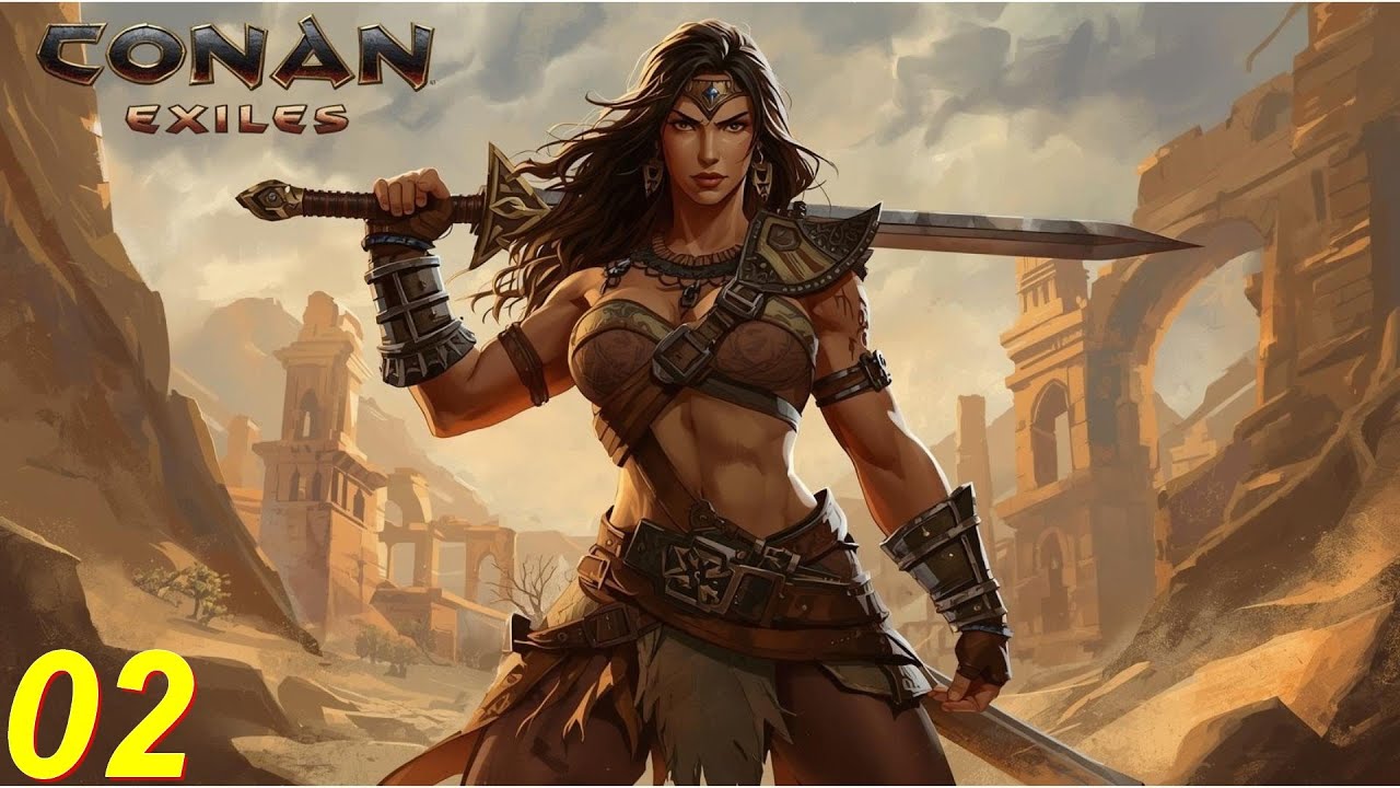 CONAN EXILES #02 - A JORNADA PARA O NORTE CONTINUA! A PRIMEIRA CASINHA!