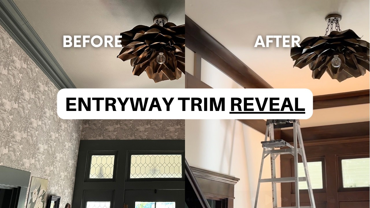 ENTRYWAY RENOVATION TRIM REVEAL | Reno Sisters