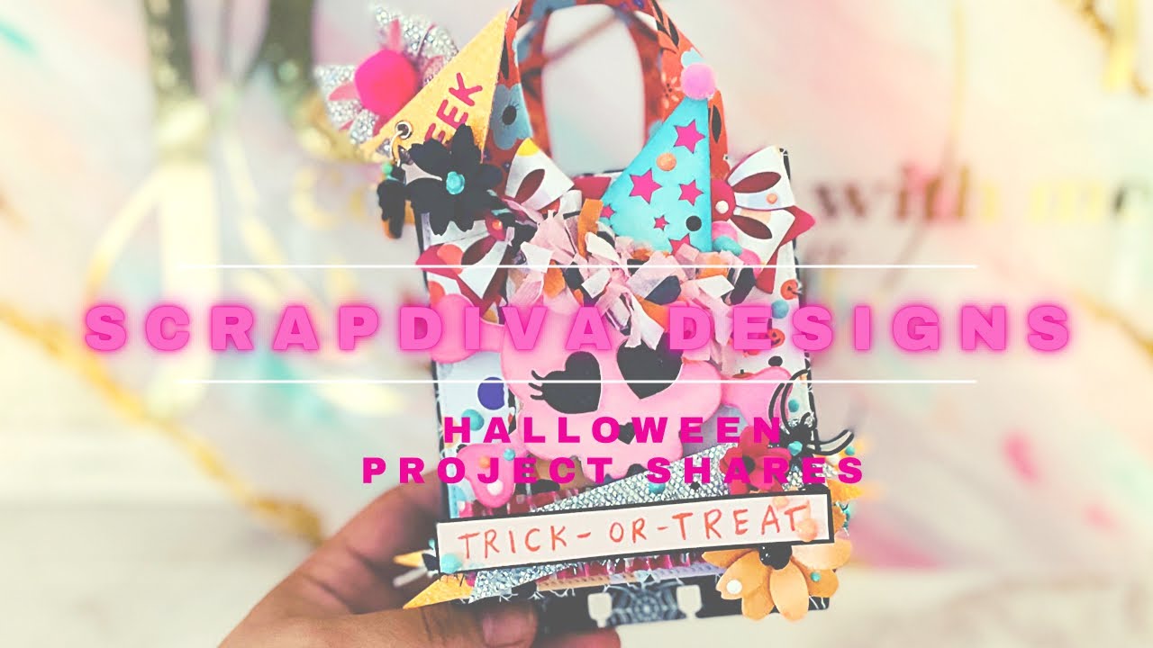 Scrapdiva Designs Halloween Project Shares: Skull Bag MDC, Embellishments and More!
