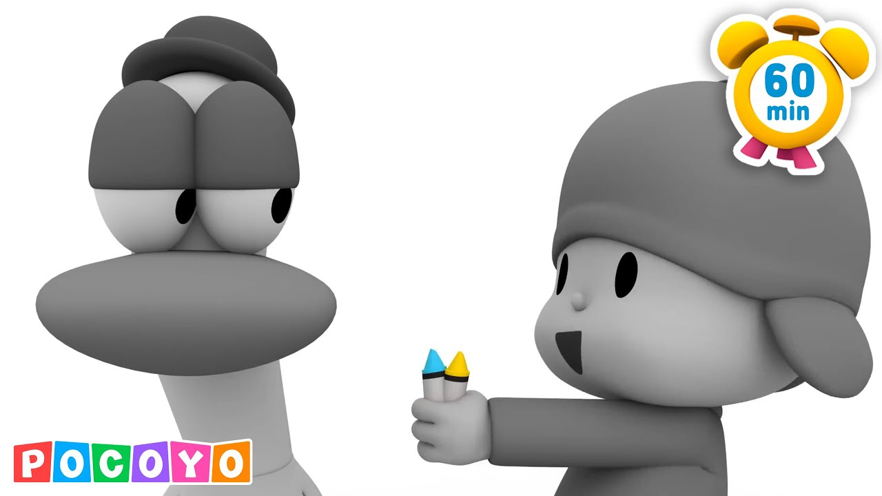 🎨 Colorear y pintar con pocoyo 📓 [60 min] | POCOYÓ en ESPAÑOL LATINO | CANCIONES y DIBUJOS ANIMADOS