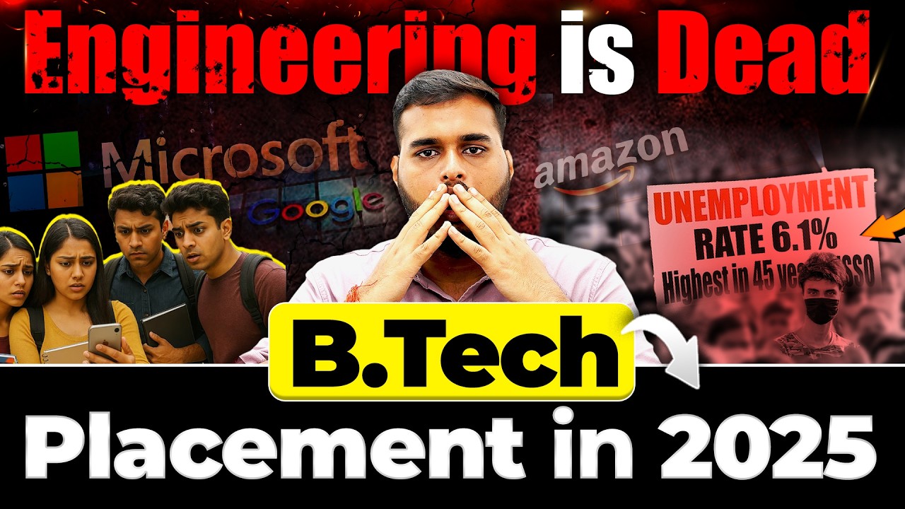 B.TECH Placement Reality 😱 || Is Engineering worth in 2025-26 ? || Btech placement Reality vs Hype ❌