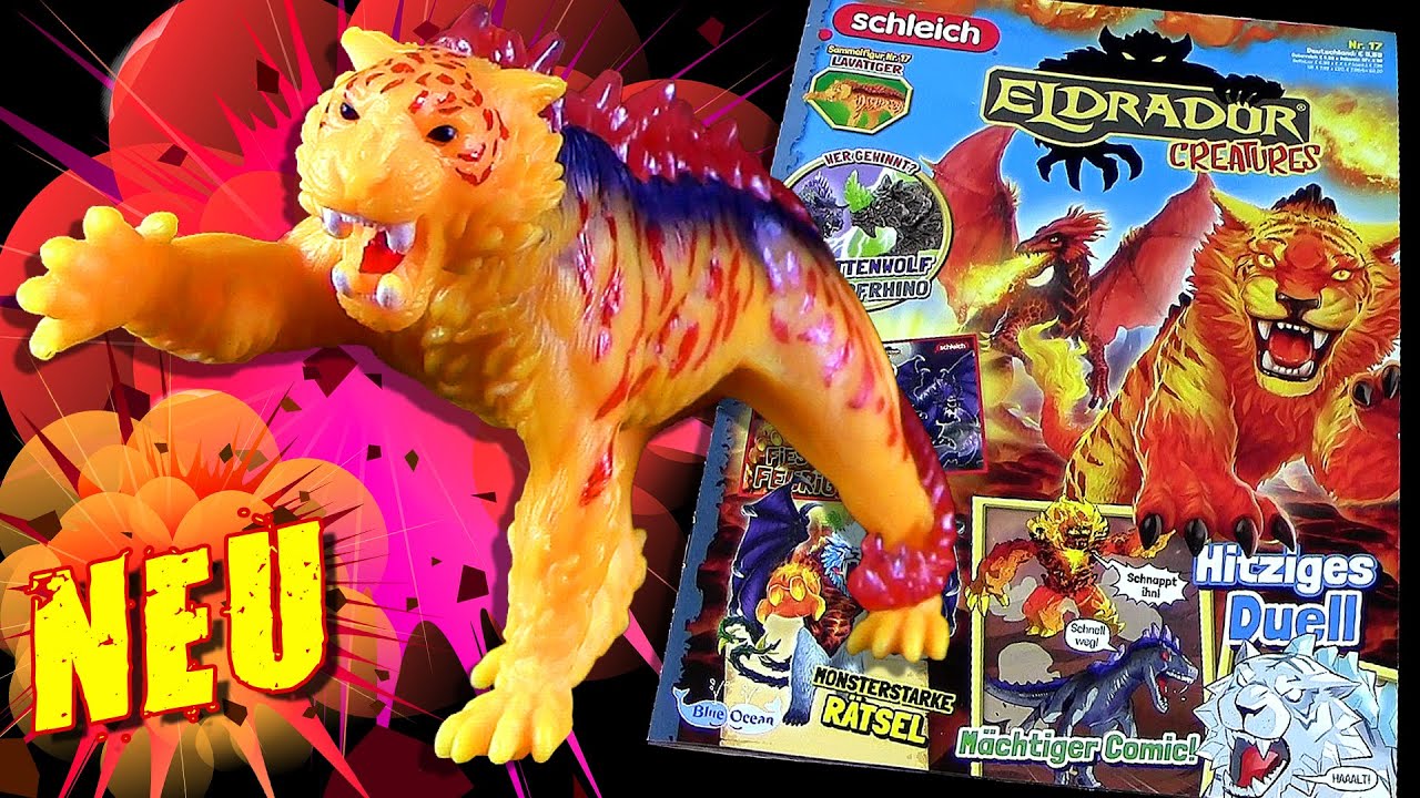 Schleich ® Eldrador ® Creatures - Magazin 17 mit Lavatiger + Monster Duell & Vorschau - TOP