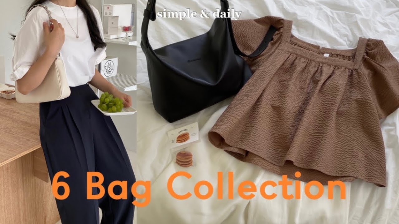Bag Haul👜🧡대학생부터 직장인까지 들기 좋은 6가지 데일리 백/10만 원 중후반 대 디자이너 가방 추천, 더블유컨셉 WConcept 아보네 하울, 20대 심플한 기본 가방