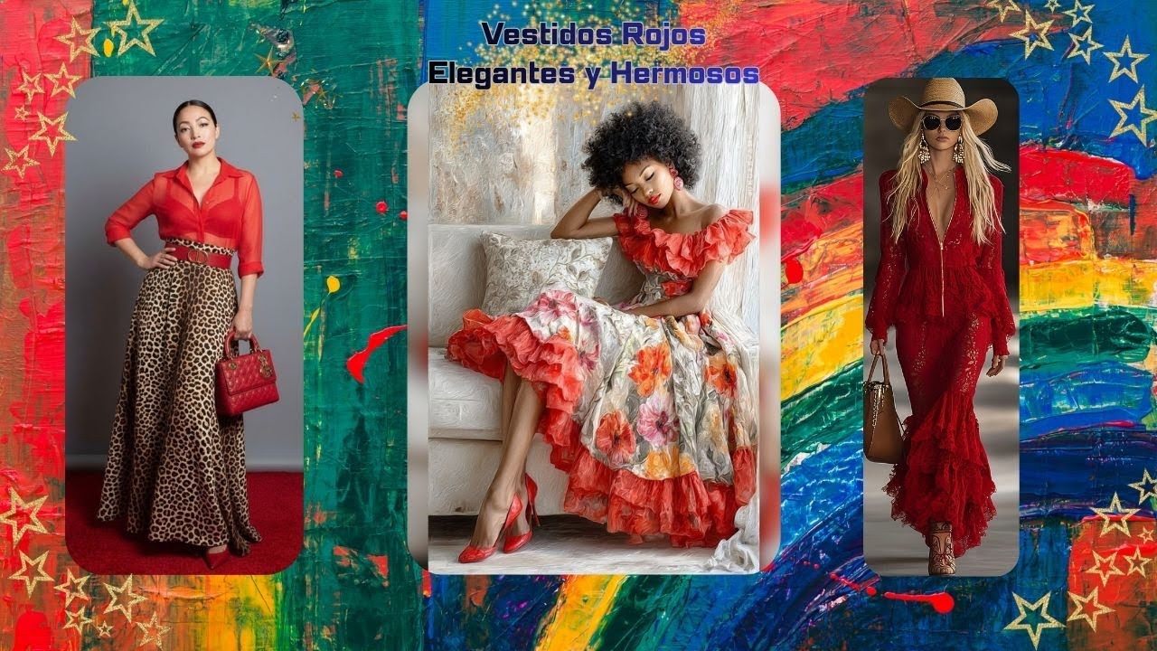 Diseños Vestidos Rojos, Elegantes, Largos y HERMOSOS!