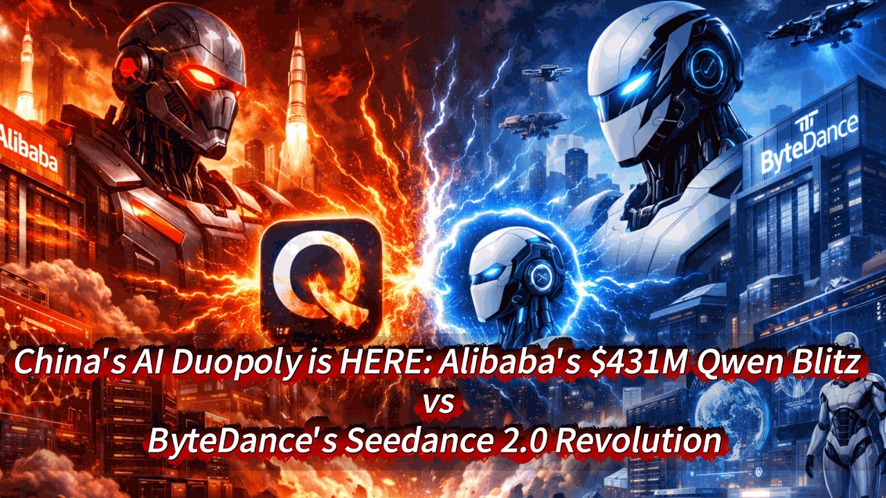 China's AI Duopoly is HERE: Alibaba's $431M Qwen Blitz vs ByteDance's Seedance 2.0 Revolution.