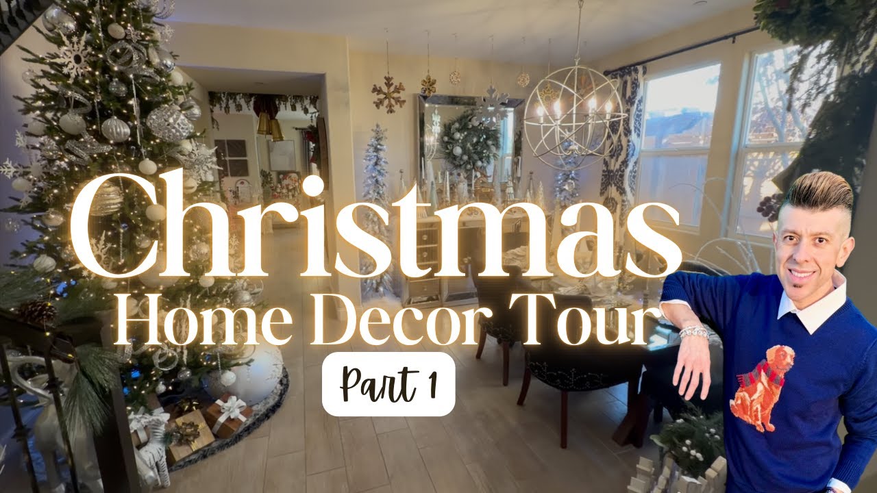 CHRISTMAS HOME DECOR TOUR 2025 | FRONT PORCH, ENTRYWAY, CHRISTMAS TREE, AND FORMAL DINING ROOM