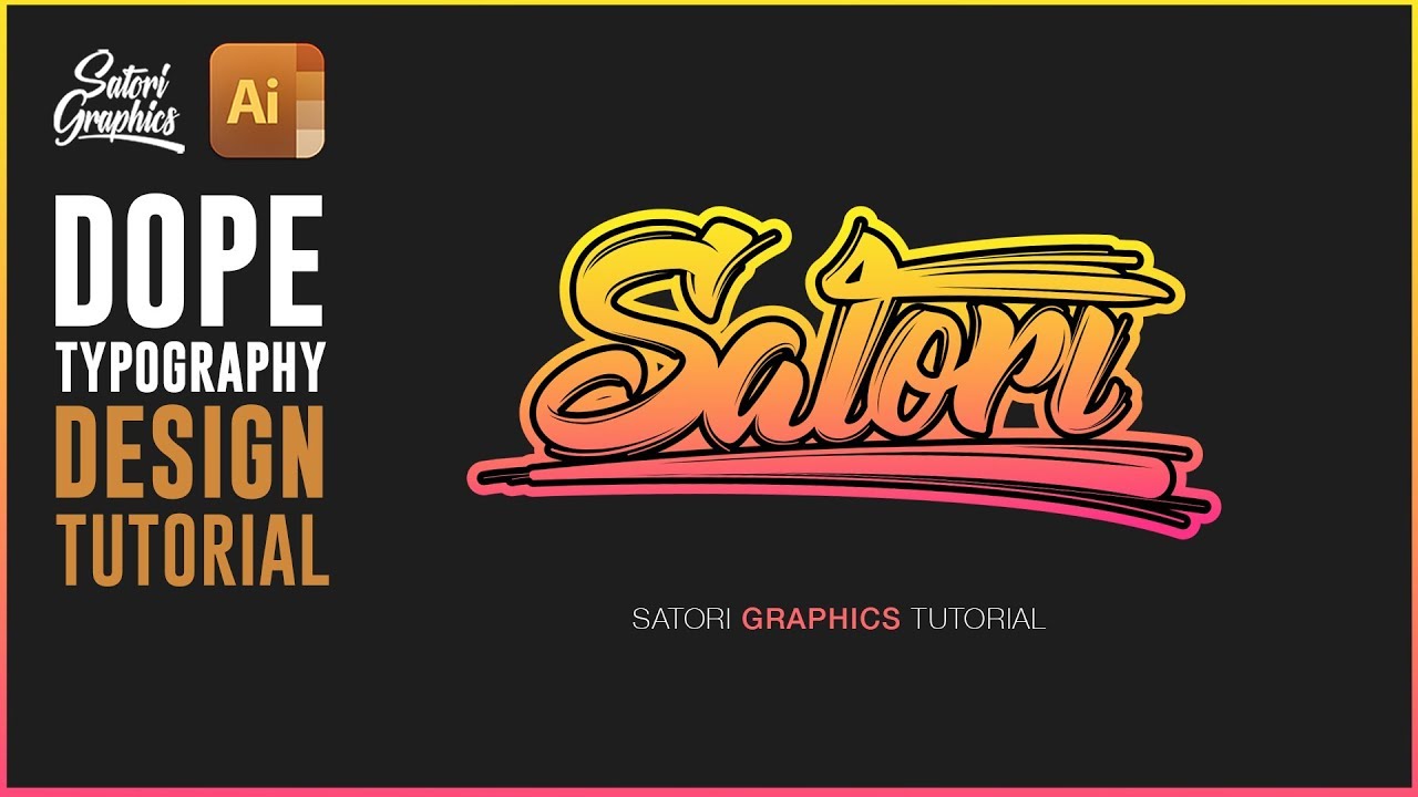 Typography Illustrator Tutorial  - Illustrator Typography Awesomeness  Level 100 | Satori Graphics