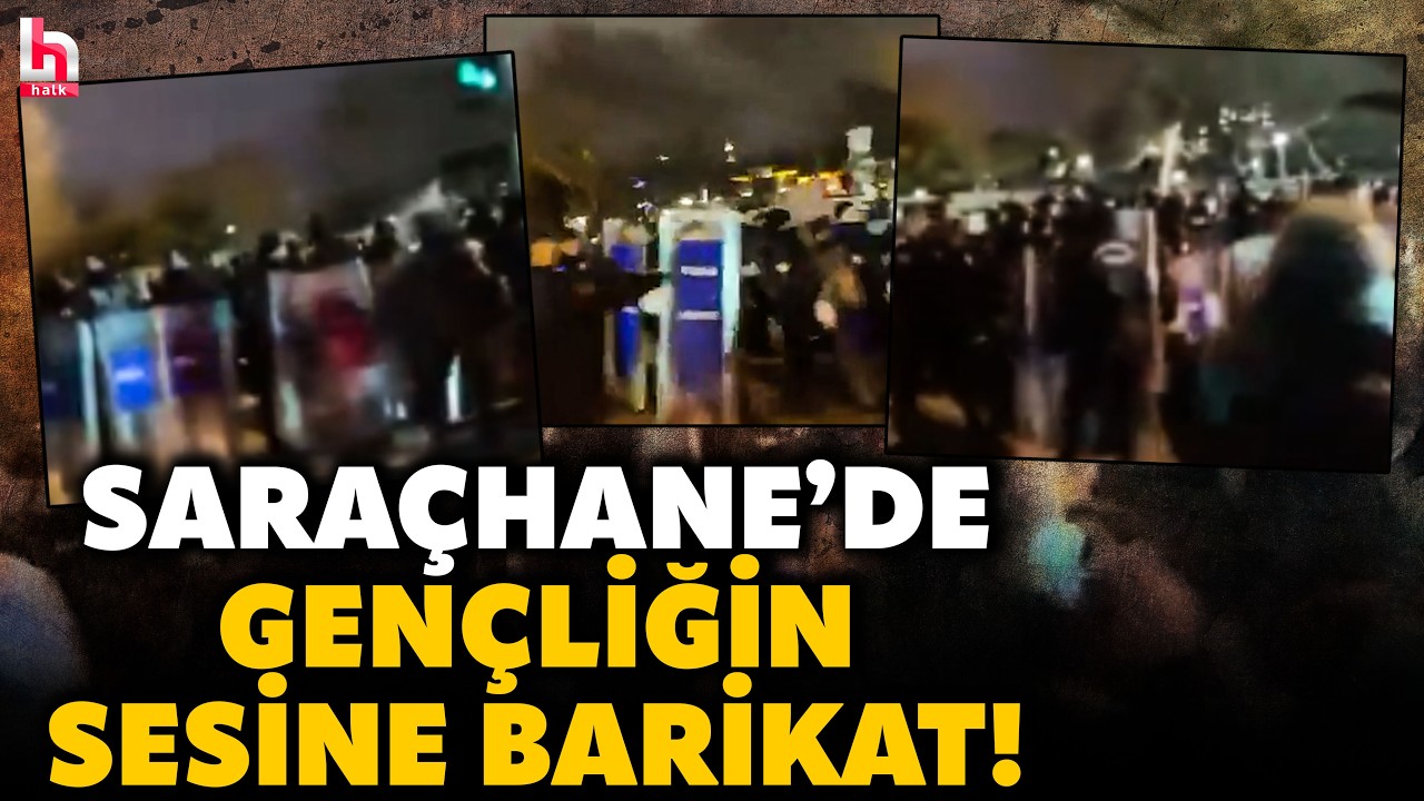 SARAÇHANE'DE DEĞİŞMEYEN MANZARA! Miting sonrası polisten gençlere sert müdahale! İşte o anlar...