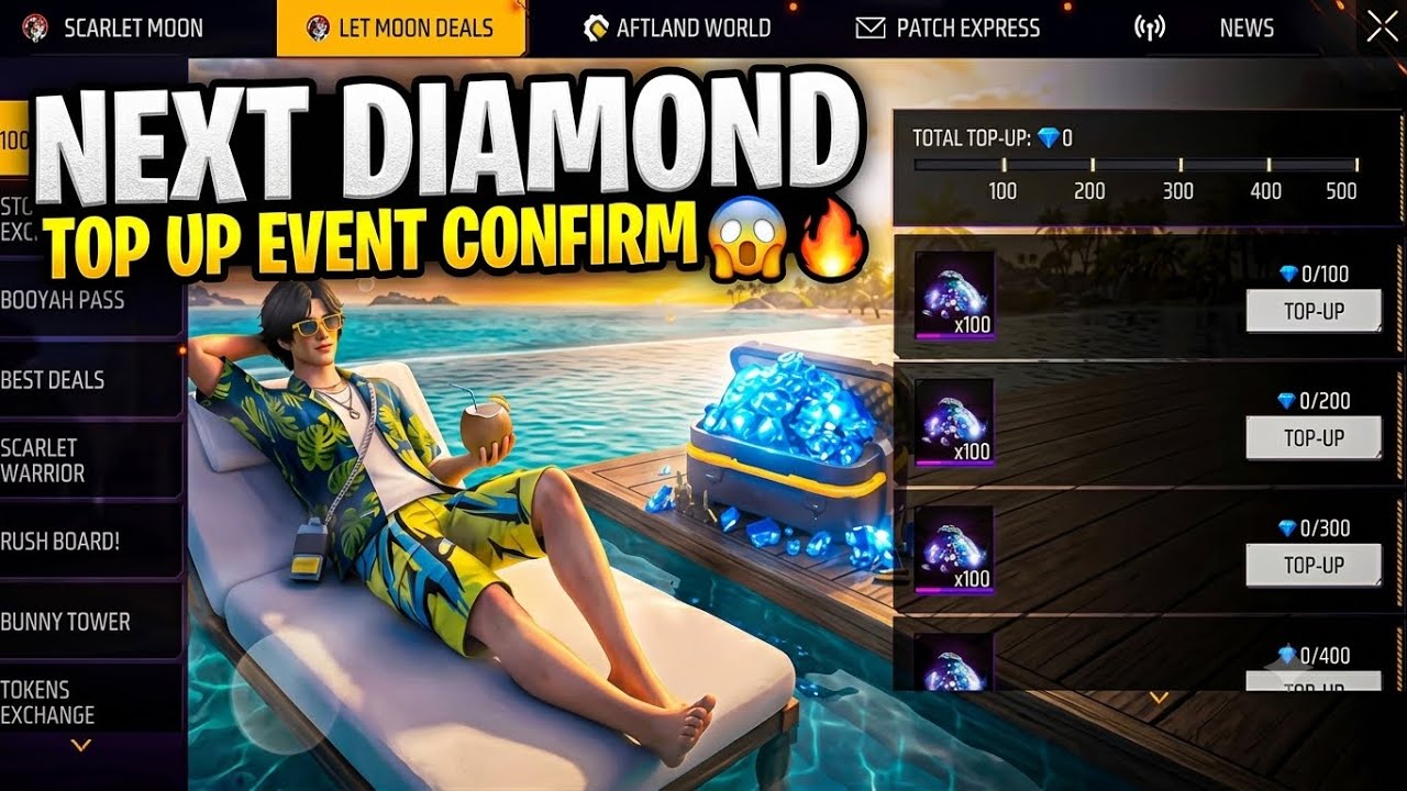 Next Top up Event in Free Fire🔥😍 | next top up event | double diamond top up | ff next top up event