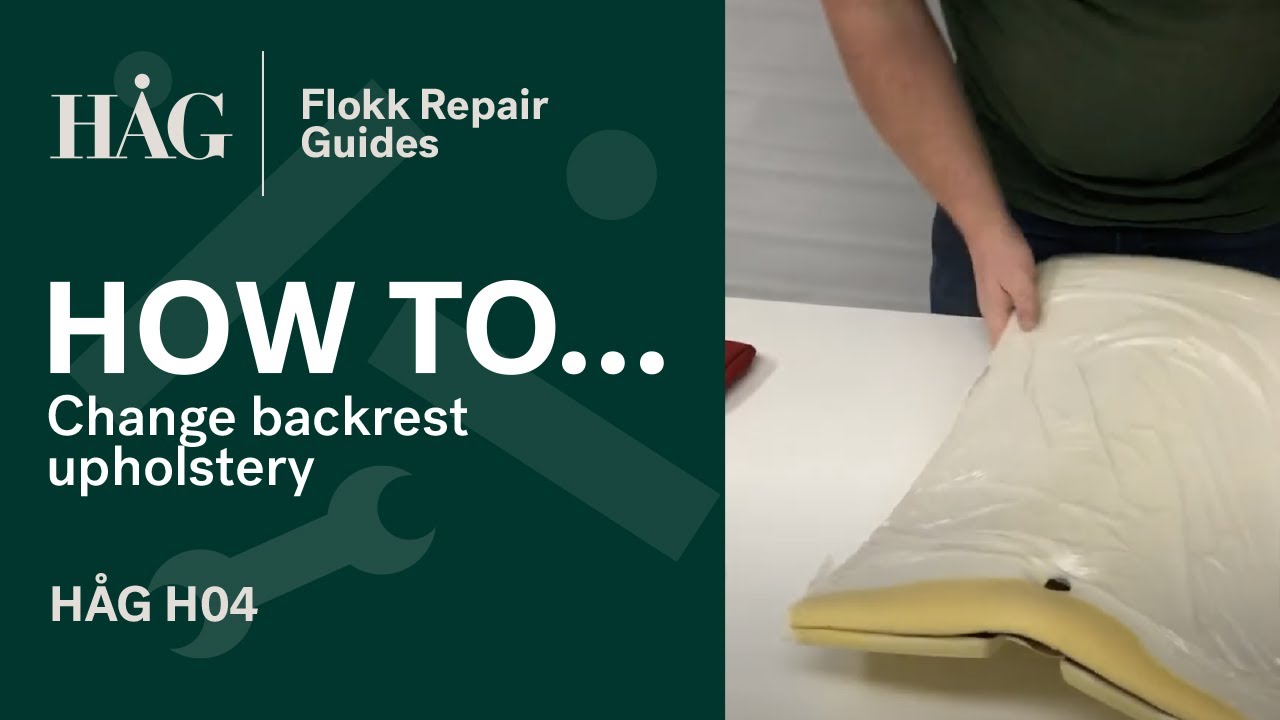 How to change backrest upholstery | HÅG H04 | Flokk Repair Guide
