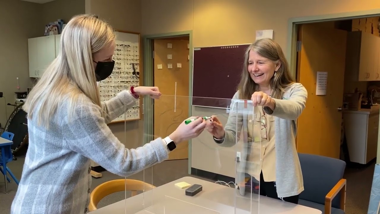 Vision Therapy Eye Tracking Exercise | Patient Working with a Vision Therapist