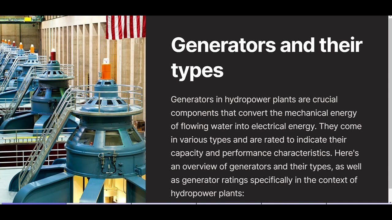 Generators and Their Types | Rating of Generators in Hydropower Plants ⚙️🔌#generator #genaration