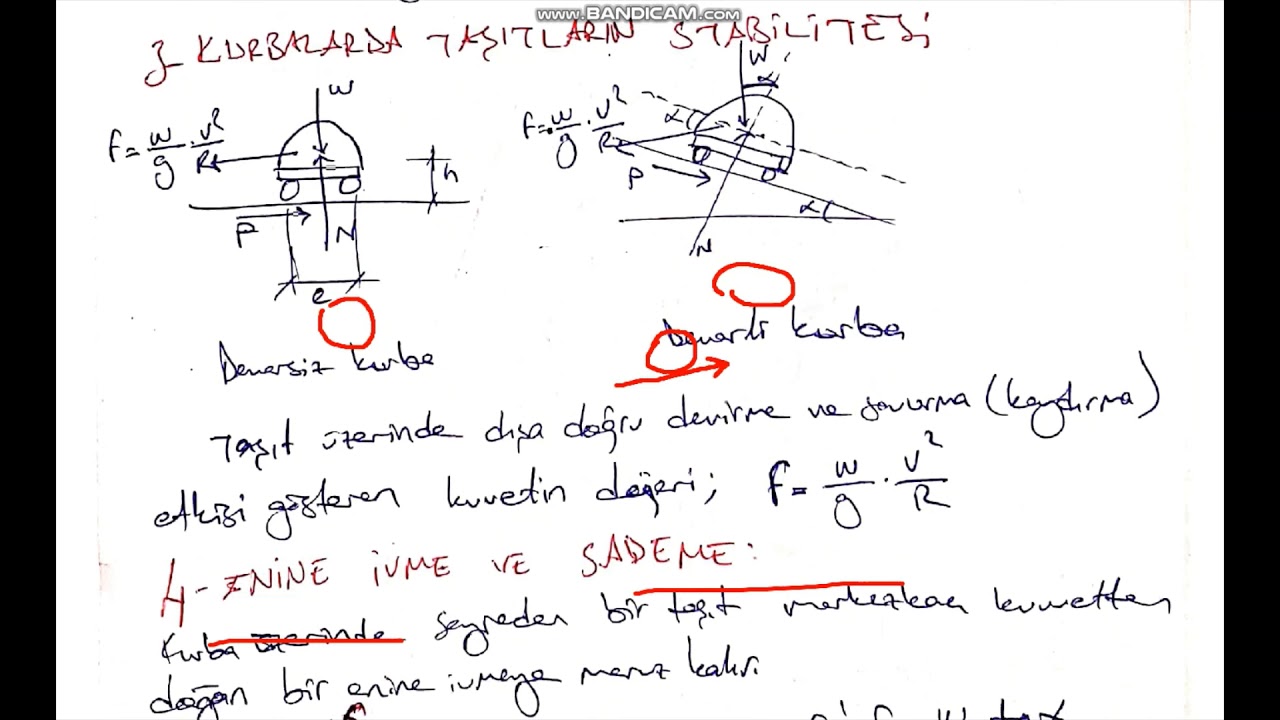 KARAYOLU İNŞAATI dersi / 6- Yatay Kurplar