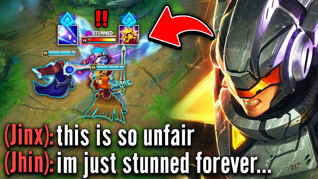 This bot lane comp has an UNLIMITED stun chain and it's hilarious... (JINX CAN'T MOVE)