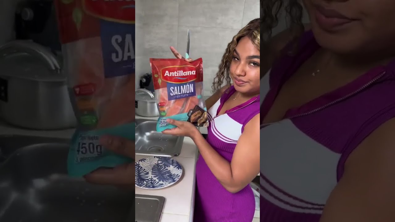 Delicioso arroz de coco con salmon 🛶🥥🌴