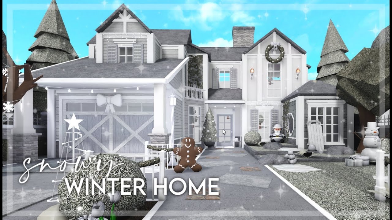 Bloxburg | Snowy Winter Home - Exterior