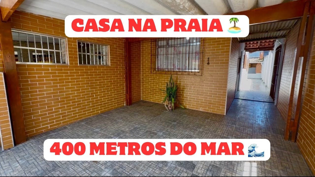 CASA NA PRAIA À 400 METROS DO MAR EM MONGAGUÁ/SP