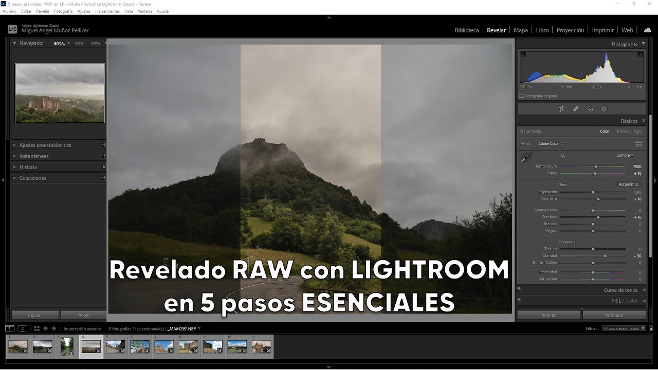 📸LIGHTROOM CC: mejora tu REVELADO RAW en 5 pasos ESENCIALES 🖥️ (nivel básico)