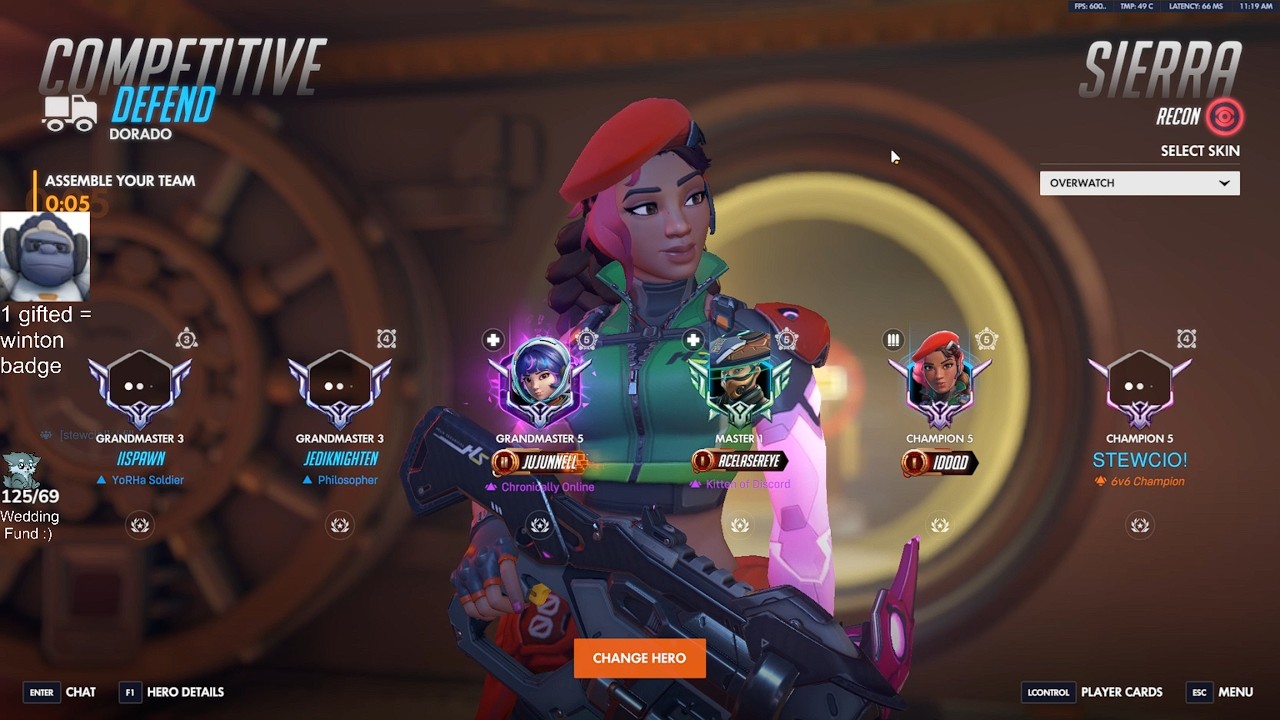 IDDQD тестирует нового героя DPS Sierra | Первый взгляд от IDDQD | OW Season 2