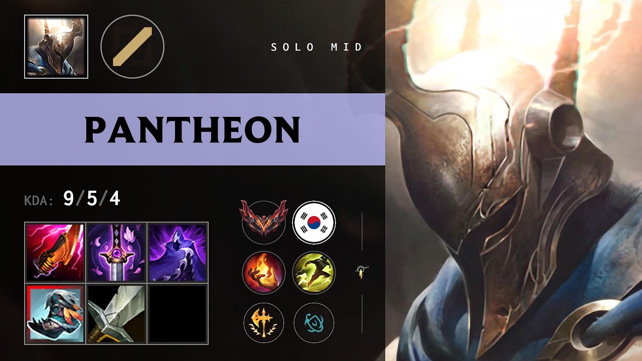 Pantheon Mid vs Syndra - KR Grandmaster Patch 26.11