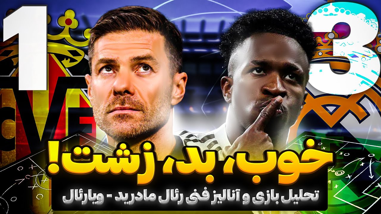 تحلیل بازی رئال و ویارئال با تصاویر بازی 🔥| ترکیب با حضور بلینگهام و گولر؟🤔آمار باورنکردنی وینی🤯