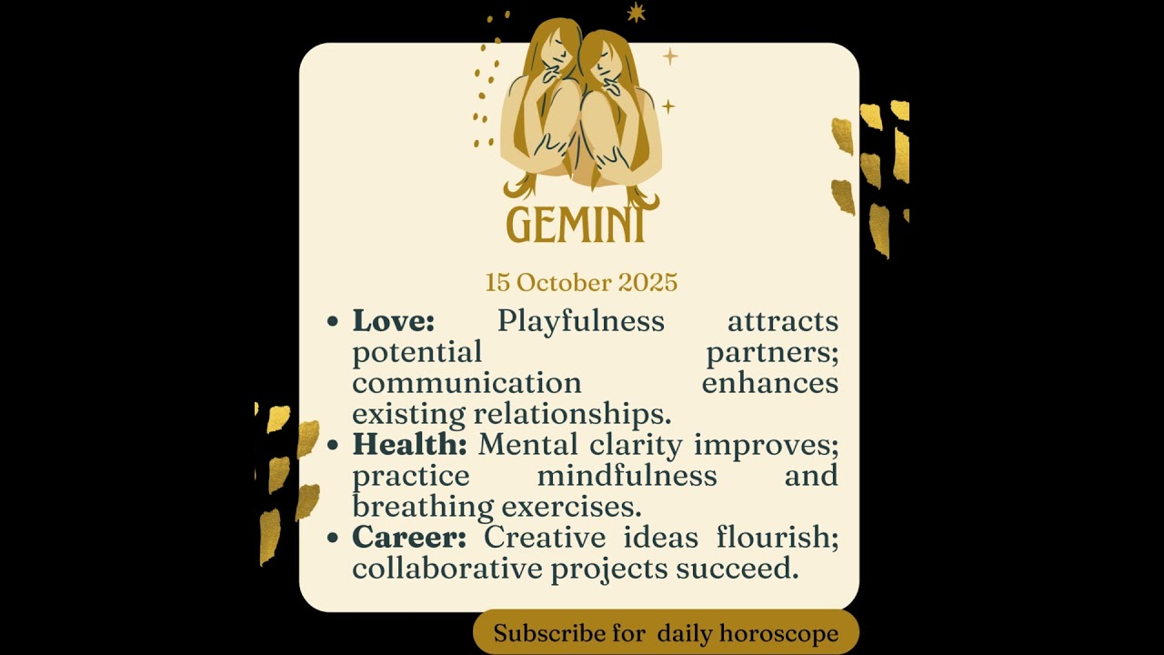 Astrology Zodiac Sign Gemini 15 October 2025 #october2025astrology #astrology #astrology2025