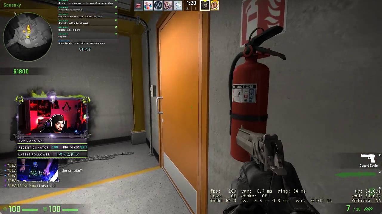 CS:GO: AWP 1v5 Ace Clutch on Nuke (Stream Highlight)