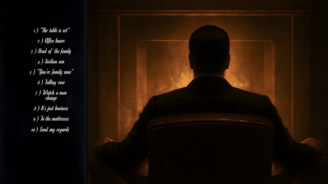 You're Sitting in Michael Corleone's office🏛️ - Godfather ambience - Changing Visuals + Audio🎵 🎶
