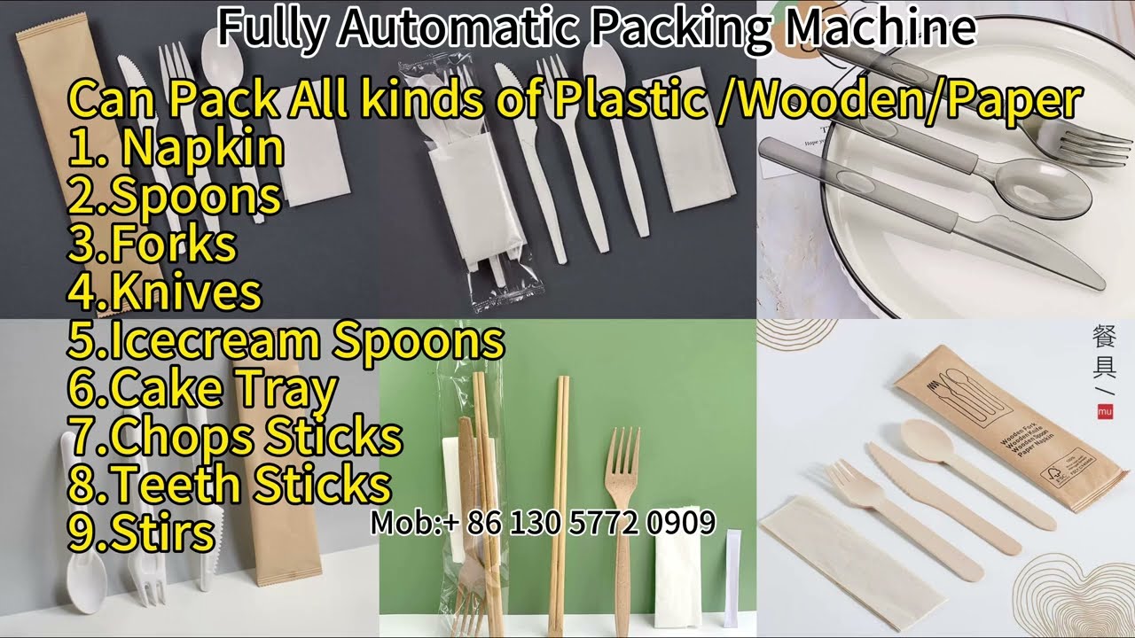 Tableware Set Packing Machine Forks Knives Spoons Packaging Machine