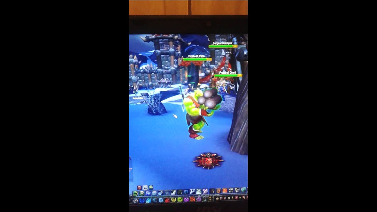 WOW peon doing squats