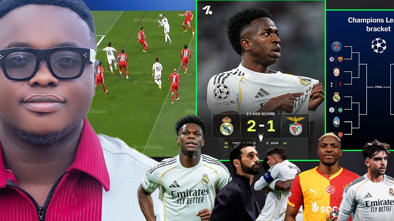 MADRID 2 BENFICA 1, GAME ANALYSIS, VINICIUS AGAIN, PSG, ATALANTA AND GALATASARAY.. UCL OUTCOME