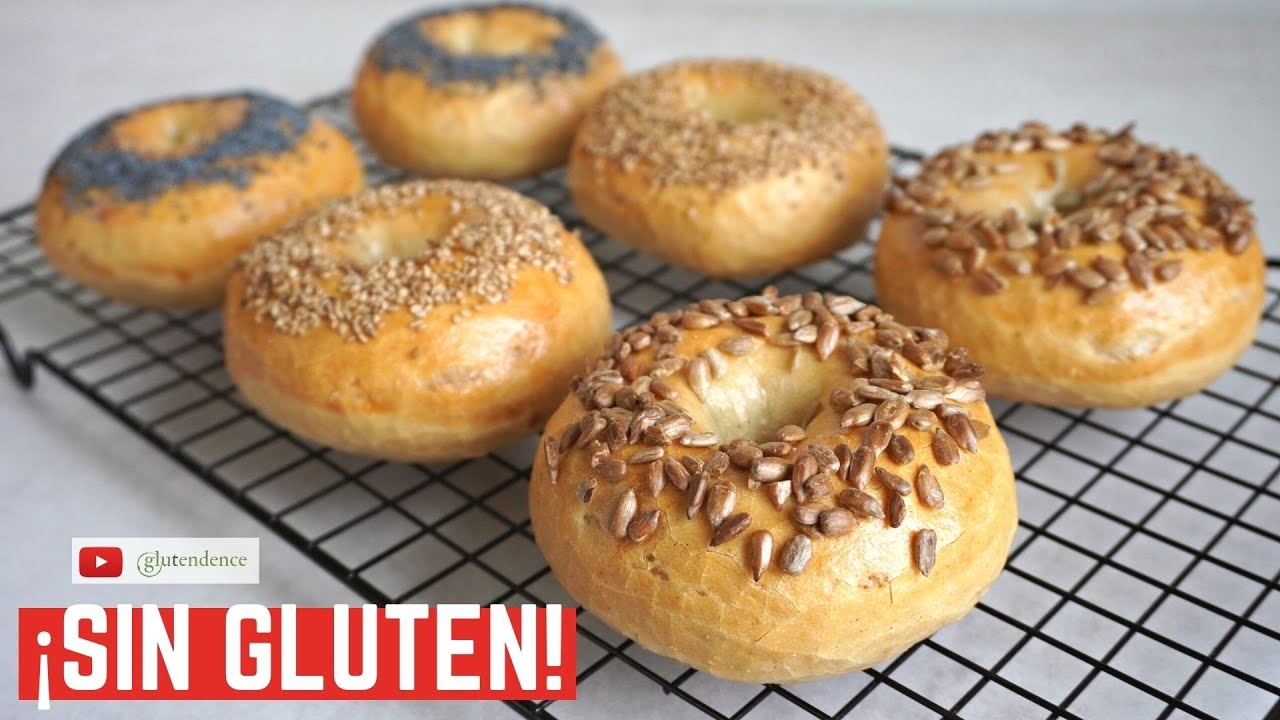 🔰 La mejor receta de BAGELS SIN GLUTEN, el PAN SIN GLUTEN del agujero