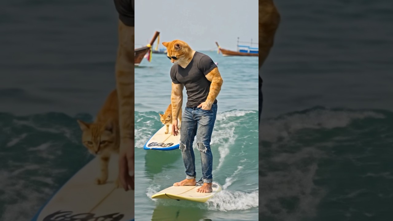 billa surfing #aivideo #funny #trending #youtubeshorts