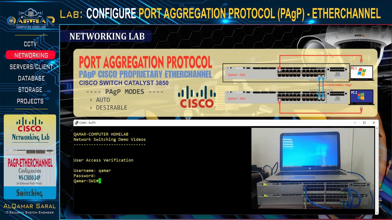 Switching Lab - CONFIGURING PORT AGGREGATION PROTOCOL (PAgP) ETHERCHANNEL