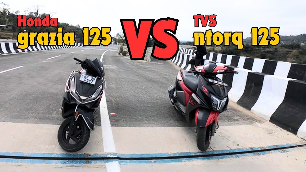 Honda Grazia 125 vs TVS Ntorq 125 | Speed Test Comparison ⚡