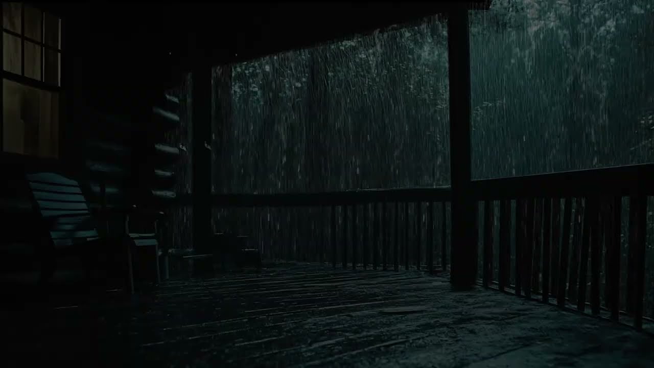 THUNDER and RAIN Sounds for Sleeping BLACK SCREEN | Sleep and Relaxation | Dark Screen Nature Sounds