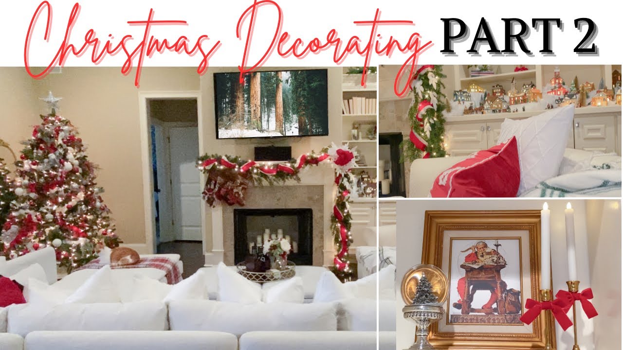Christmas Decorate With Me Part 2 | Christmas Family Room | Traditional Christmas | The Craf-T Home