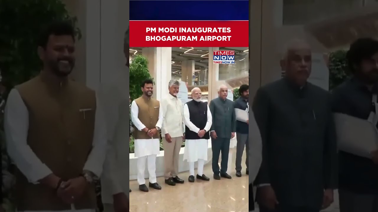 PM Narendra Modi Inaugurates Bhogapuram Airport In Andhra Pradesh #shorts
