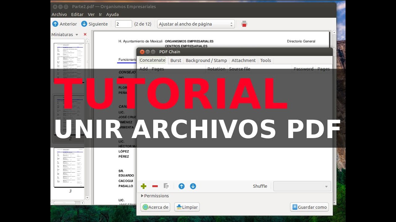 La forma definitiva para unir varios archivos pdf en Linux y windows 2020