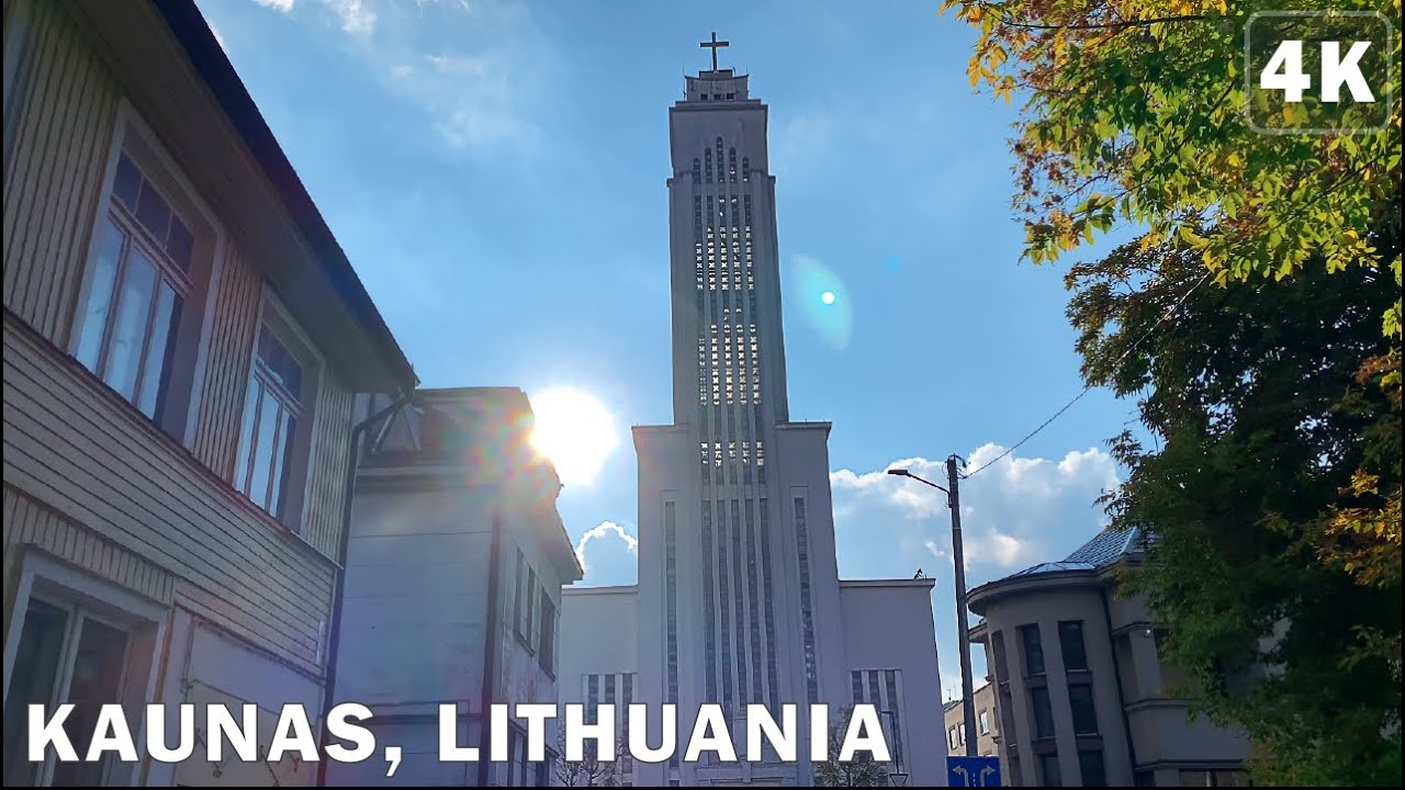 Walk in Kaunas Žaliakalnis • Autumn Afternoon • 🇱🇹