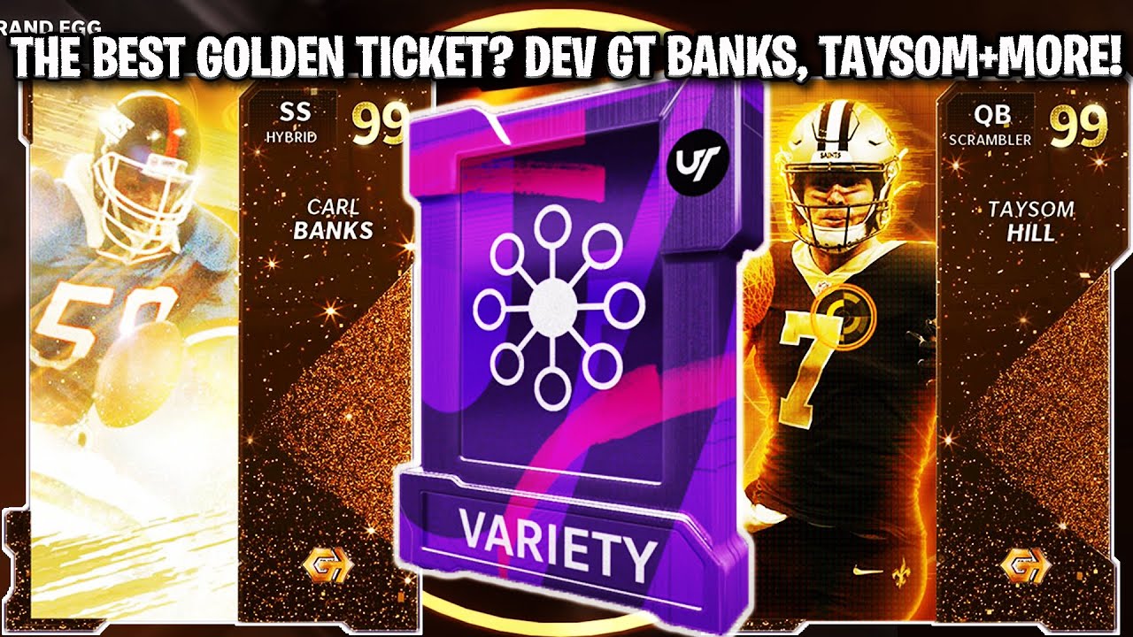 THE BEST GOLDEN TICKET? DEV GT SS BANKS, TAYSOM, AIYUK, AND JIMMY SMITH! | MADDEN 21