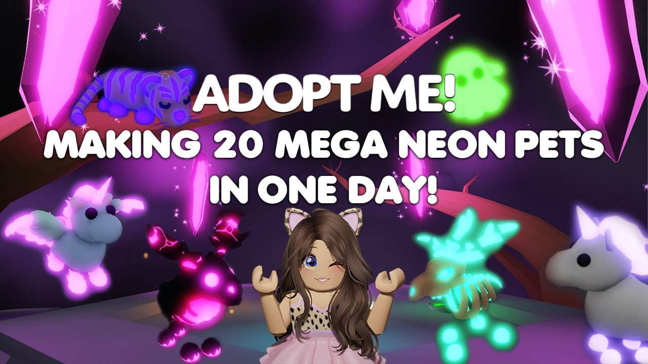 СОЗДАНИЕ 20+ МЕГАНЕОНОВЫХ ПИТОМЦЕВ ЗА ОДИН ДЕНЬ в Adopt me! #roblox #adoptme